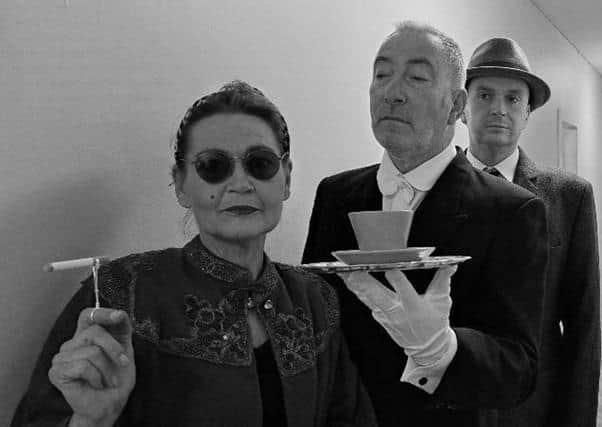 Rhona McColl as Norma Desmond, Howard Sargeant as Max and Brian Tripney as Joe Gillis all star in Sunset Boulevard. Pic: Contributed