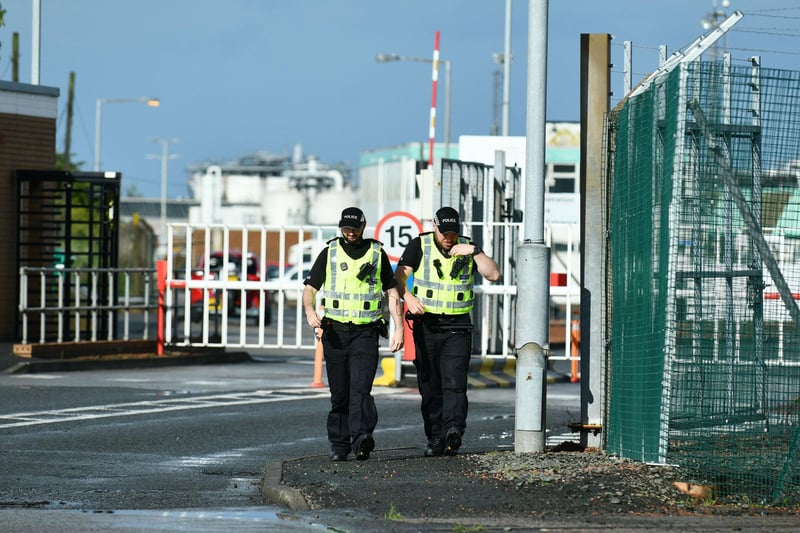 Police have been making themselves visible in an around the Ineos petrochemical complex in Grangemouth since the Climate Camp began
(Piccture: Michael Gillen, National World)