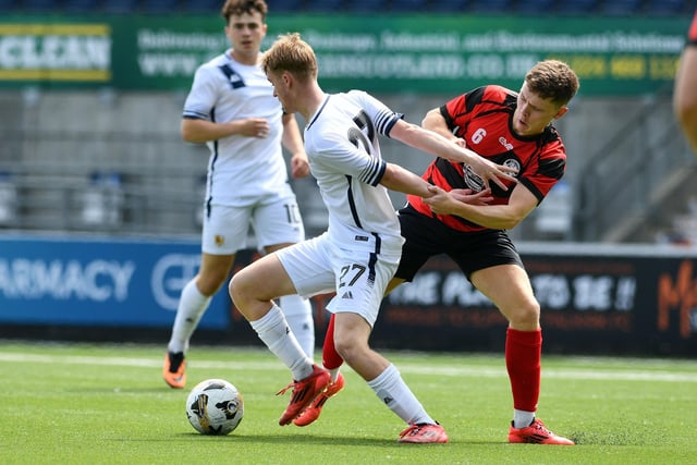 Adam MacDonald in action for the Shire during their clash with the Wasps