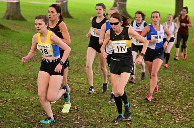 Falkirk Victoria Harriers ace Fiona Matheson placed second in the veteran women section in her 5200m race, finishing in 22.56 (Photo: Neil Renton)
