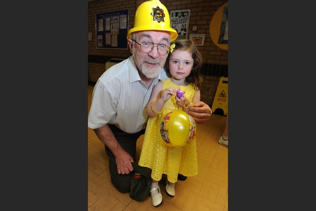 Ava Jayne Rhind 3 with her Grandad Graeme Rhind 65.