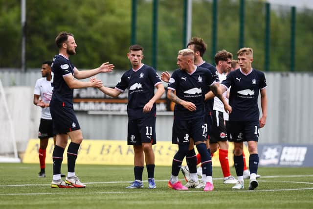 The Bairns beat Clyde in the final group match thanks to a Craig McGuffie free-kick