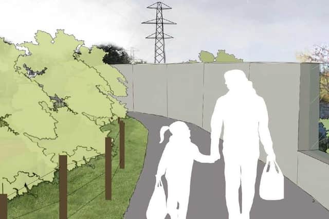 The proposed view at Dawson Mission, Carron - part of the Grangemouth Flood Protection Scheme (GFPS).
