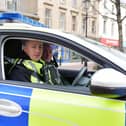 Chief Inspector Chris Stewart has been among the officers patrolling Falkirk district to ensure the public are following coronavirus lockdown advice. Picture: Michael Gillen.