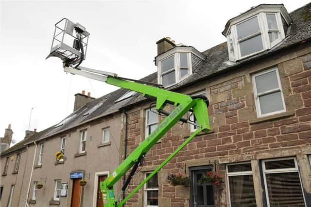 Michael McArthur was working in the basket platform of a cherry picker in Doune when it was hit by a bus. Pic: Crown Office