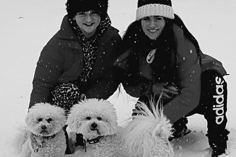 Grace McGregor was lucky not to lose these little white dogs in all the snow