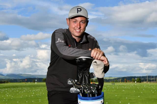Golfer Robertson took time out from the range at Forthview teaching clients to speak to the Falkirk Herald before his Open debut (Photo: Michael Gillen)