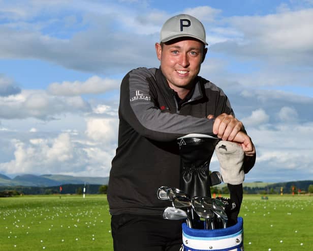 Golfer Robertson took time out from the range at Forthview teaching clients to speak to the Falkirk Herald before his Open debut (Photo: Michael Gillen)