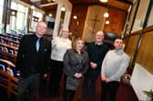 Councillor Stacey Devine (centre) joins staff at Falkirk's Crematorium. Pic: Falkirk Council
