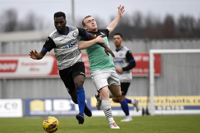 Veteran Morgaro Gomis says he is loving life in the Lowland League at East Stirlingshire having joined up again with former Cowdenbeath team-mate Pat Scullion (Photo: Alan Murray)