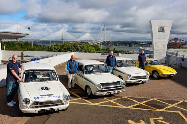 Three times British Touring Car Champion Gordon Shedden led the parade in an 2024 Alpine A110; Jim’s cars from 1964 followed.