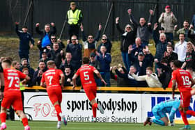 Falkirk's trip to Alloa Athletic will be shown live on BBC Alba; the Bairns chalked up a 4-1 win last time out at the Indodrill Stadium (Photo: Michael Gillen)