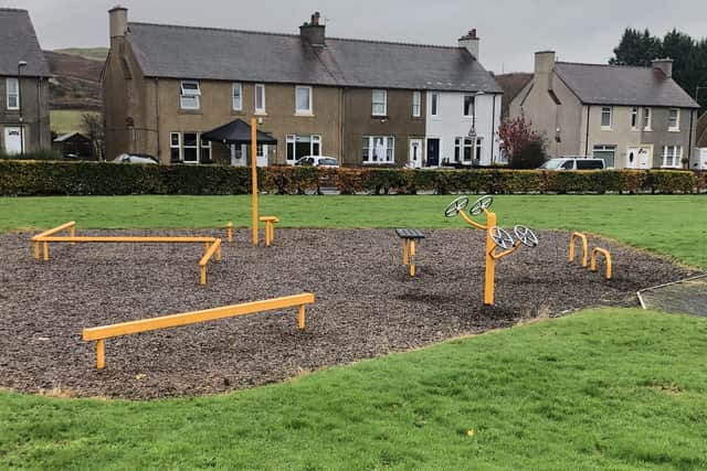 The outdoor gym in Torphichen which Cllr Borrowman said has barely a mark on it.