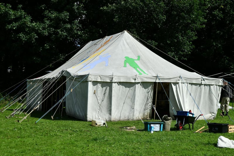 A number of tents were erected at the Climate Camp site on land at Kinneil Estate 
(Picture: Michael Gillen, National World)