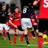 18-03-2016. Picture Michael Gillen. FALKIRK. Falkirk Stadium. Falkirk FC v Rangers FC. SPFL Ladbrokes Championship. Falkirk first goal, Blair Alston 8.