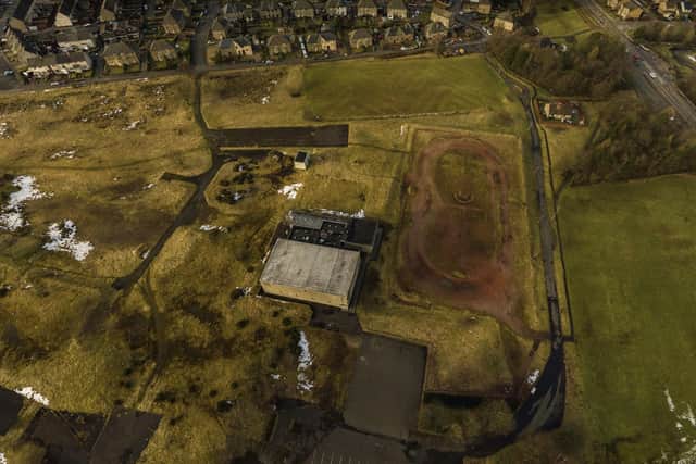 An aerial view of Denny Football Centre