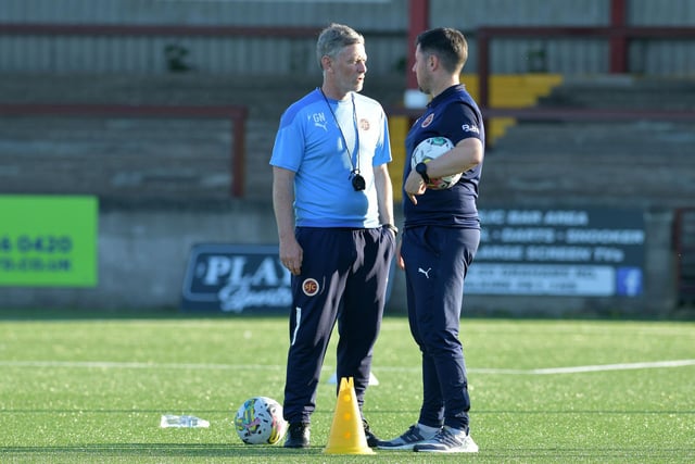 Manager Gary Naysmith led the training sesssion