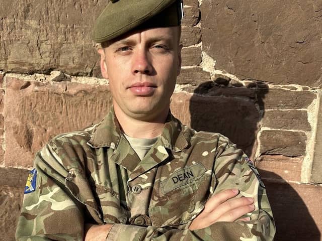 Corporal Christopher Dean, from Falkirk, features on the new series Soldier which airs its first episode on BBC One on Thursday, October 5. Pic: Contributed