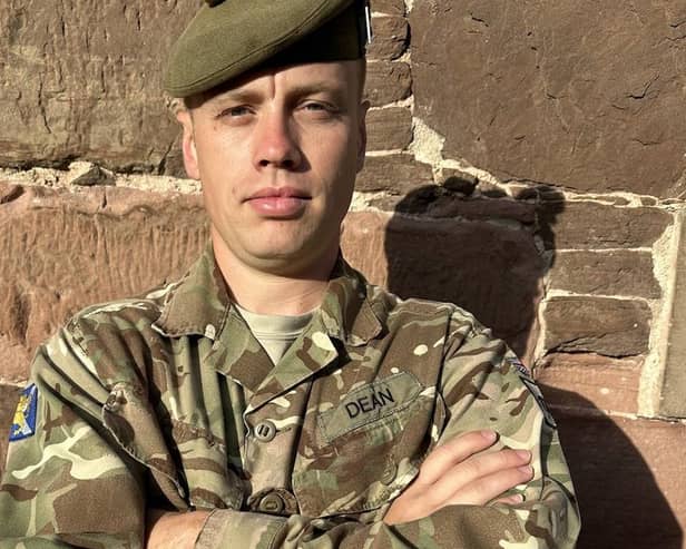 Corporal Christopher Dean, from Falkirk, features on the new series Soldier which airs its first episode on BBC One on Thursday, October 5. Pic: Contributed