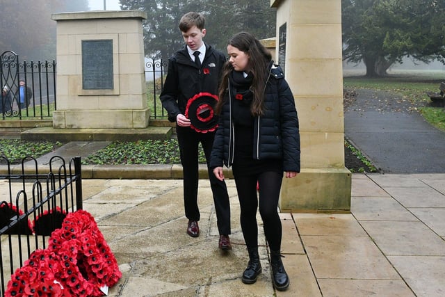 The final wreath was laid by these youngsters.