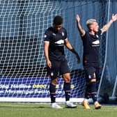 Callumn Morrison celebrates scoring (Pic Michael Gillen)