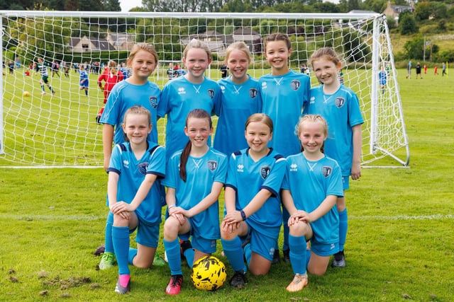 Central Girls’ under 10s team pose for a team picture