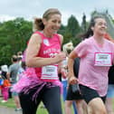 These ladies are determined to reach the finish line and raise money for the charity.