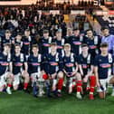 A youthful Falkirk team secured the Stirlingshire Cup in style on Tuesday night after a 5-1 win over League Two outfit Stirling Albion in this season’s final (Pictures by Michael Gillen)