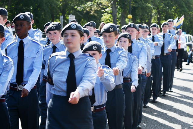 There was a good turn out from the local cadet services.