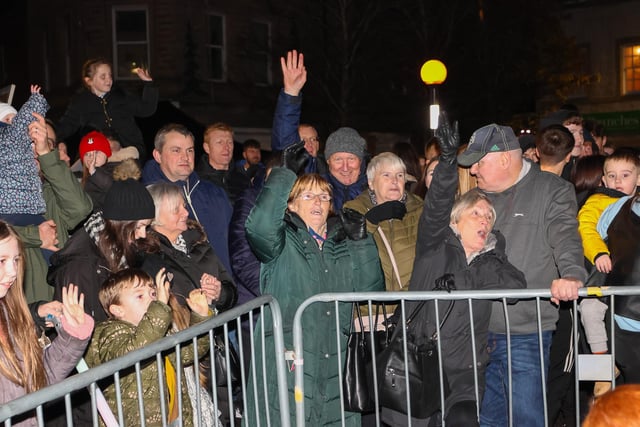 The light switch on was the finale of a day of festive events in the town centre.