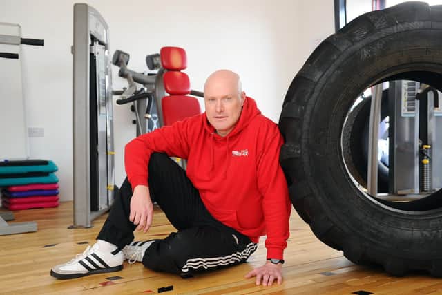 Malcolm McIntosh, owner of Skinflats gym Tune Up Fitness. Picture: Michael Gillen.