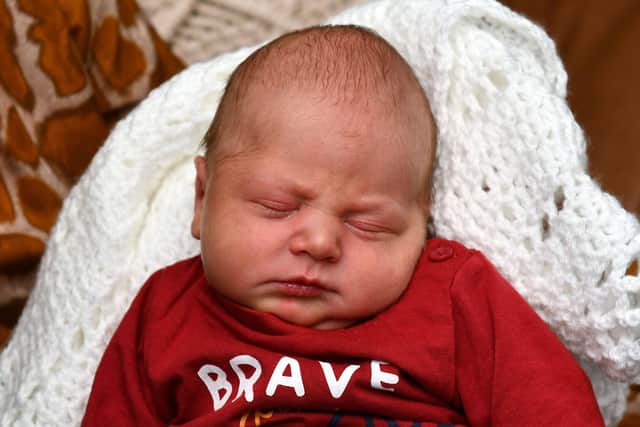 A little sleeping beauty - Lucca James Morrison born on January 1