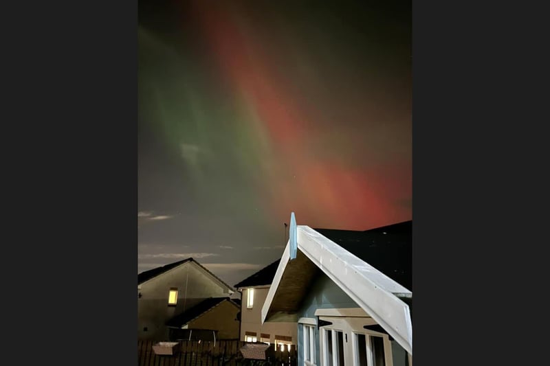 The Northern Lights above Bonnybridge by David Fraser.