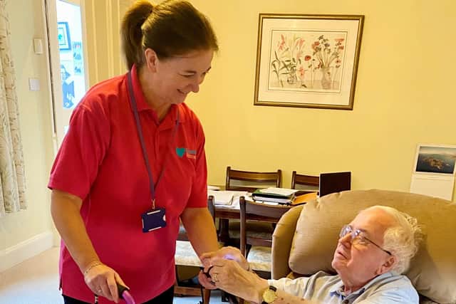 Clients  have given Strathcarron Hospice's Creative Homecare service the thumbs up. Pic: Contributed