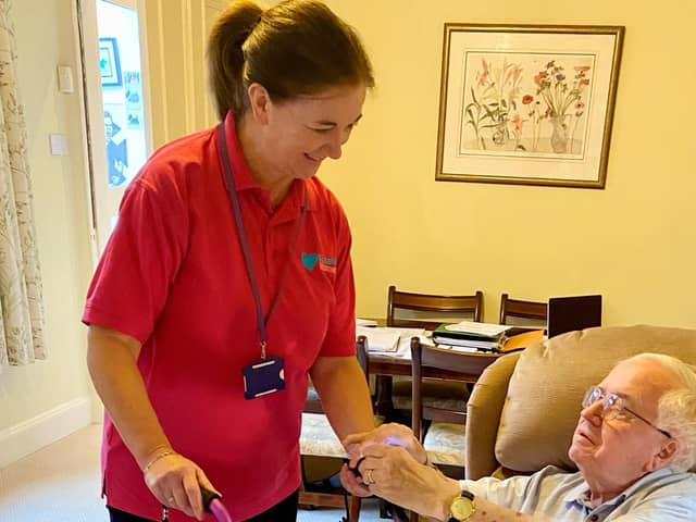 Clients  have given Strathcarron Hospice's Creative Homecare service the thumbs up. Pic: Contributed