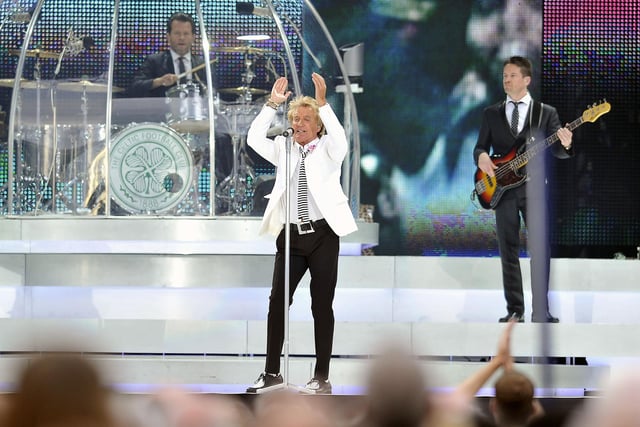 Rod is a huge Celtic fan as seen by the drum kit.
