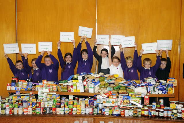 One of the first school donations in 2013 came from these Beancross Primary pupils