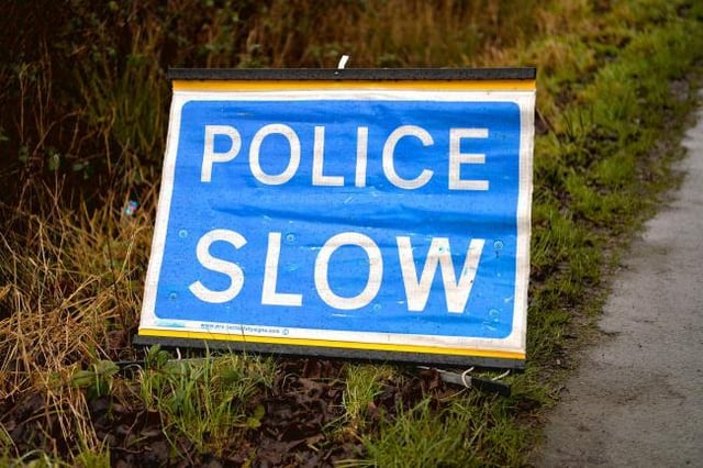 Police have said sheep on the road are causing traffic delays at Toll Road, Kincardine, Fife