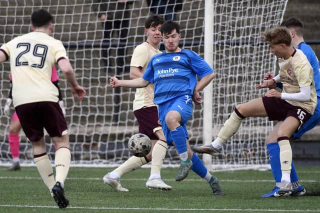 Bo'ness United sealed a 4-3 win over Hearts B to move up into seventh (Photo: Alan Murray)