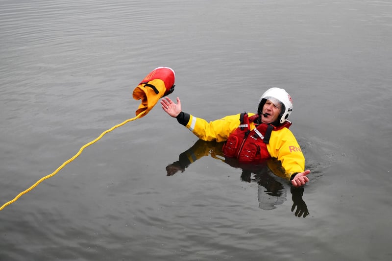 RNLI volunteers show off their rescue skills