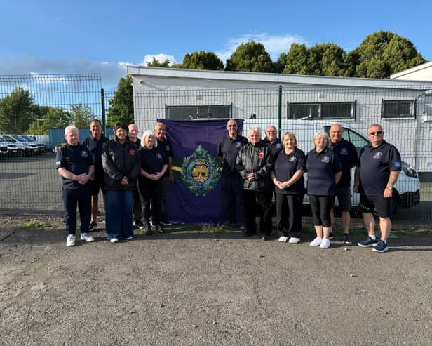 ASA Scotland give a donation to Argyll and Sutherland Highlanders Grangemouth branch towards a trip to the French and Belgium battlefields. Pic: Contributed
