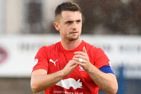 Skipper Stephen McGinn will sit out Falkirk's home game against Kelty Hearts