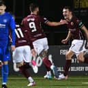 Michael Anderson wheels away after scoring (Photo: Michael Gillen)