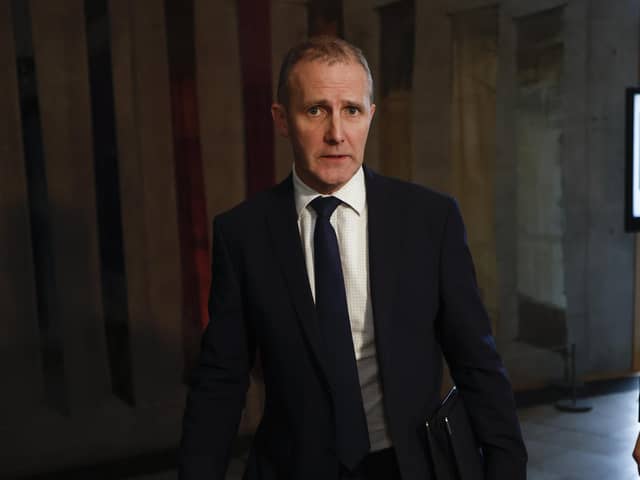 Health Secretary Michael Matheson leaves the Scottish Parliament chamber. Pic: J Mitchell/Getty Images