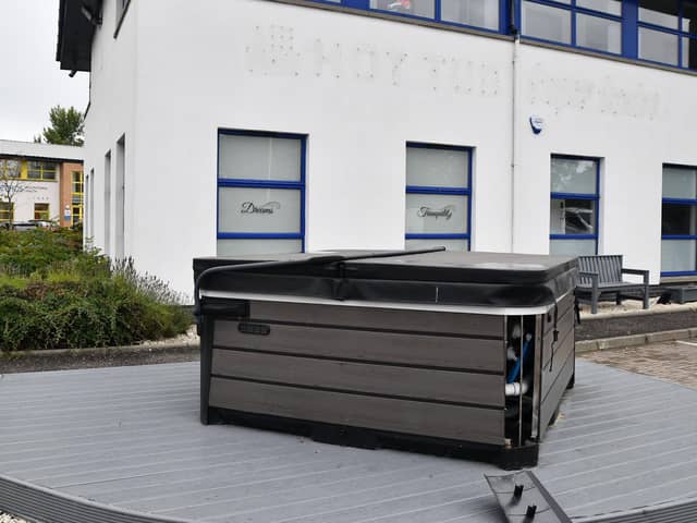 The Hot Tub Supercentre premises in Gateway Business Park, Grangemouth, were lying empty today
