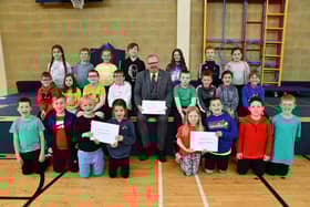 Deanburn Primary's P4M have been working on Send my Friend to School 2022 project which they presented to MP Martyn Day