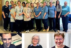 Four local NHS Forth Valley finalists shortlisted for Scotland's Health Awards. Care for Mental Health Award - Ward 5 Nursing Team , Forth Valley Royal Hospital. Volunteers Award, Aaron Smith, Forth Valley First Responders; Unsung Hero Award, Linda Smullen, Breast Clinic Coordinator; Allied Health Professional Award - Susan Bannatyne, Speech and Language Therapist. Pics: Contributed