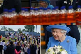 Irn-Bru: Seven pictures of The Queen's visit to Cumbernauld drinks factory with Duke of Cambridge on Scottish tour