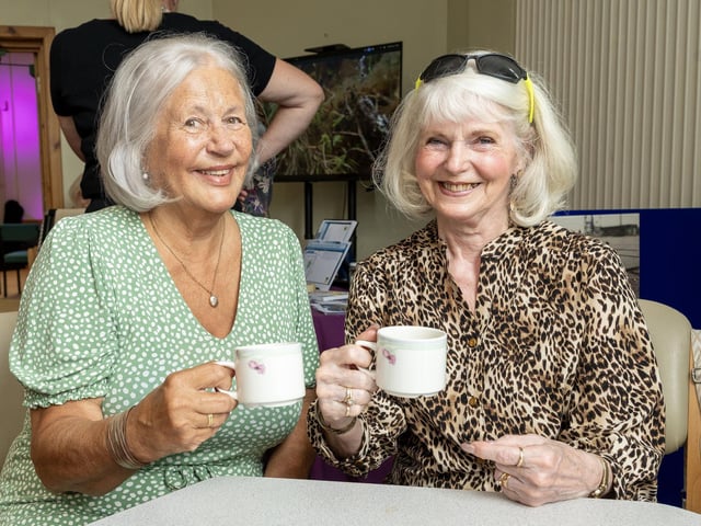 Recharging with a wee refreshment during the event.