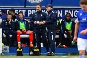 John McGlynn on the touchline with assistant Paul Smith (Pictures by Michael Gillen)